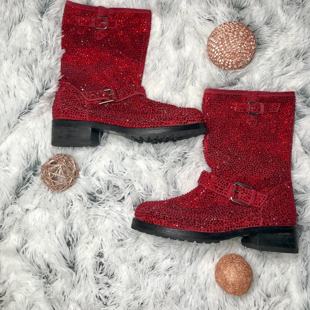 ZiGiny Angel Red Swarovski Crystal Boots - Picture 3 of 9